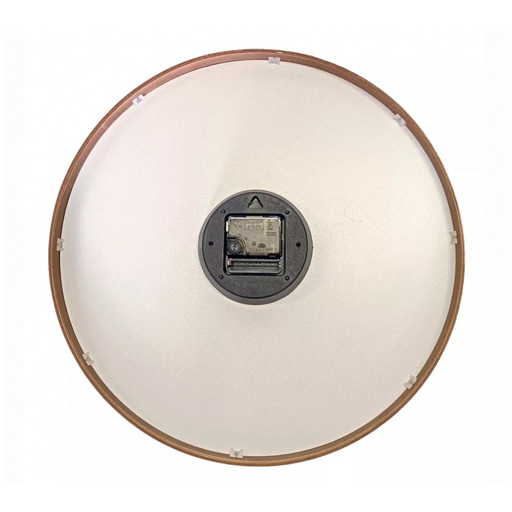 Veggklokke - Beyond Time Madera Grande Mørkt Tre Hvit