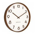 Veggklokke - Beyond Time Madera Grande Mørkt Tre Hvit