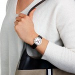 Armbåndsur Mondaine Classic Hvit/Lær Ø30 mm A658.30323.11SBBV