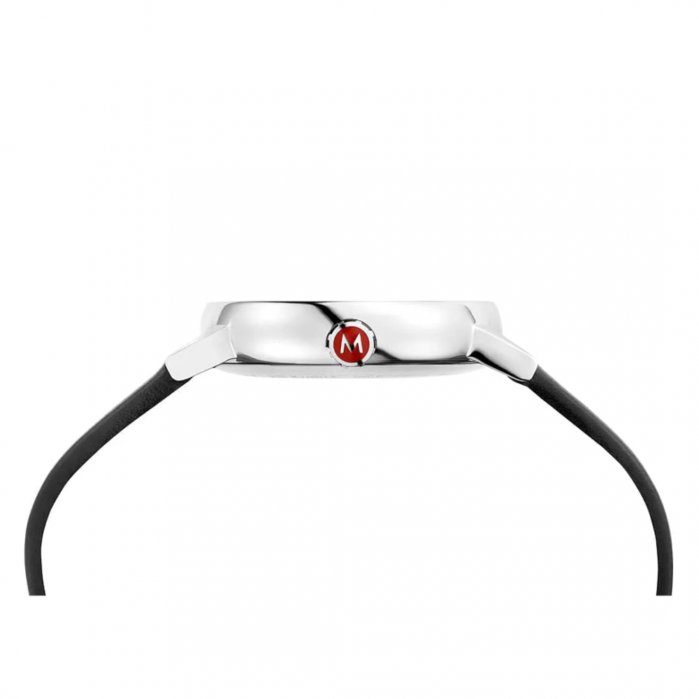 Armbåndsur Mondaine evo2 Hvit/Lær Ø35 mm MSE.35110.LBV