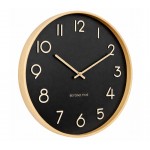 Veggklokke - Beyond Time Madera Grande Lyst Tre Svart