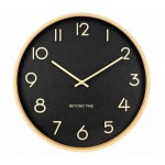 Veggklokke - Beyond Time Madera Grande Lyst Tre Svart