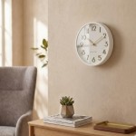 Veggklokke - Beyond Time Madera Tre Hvit