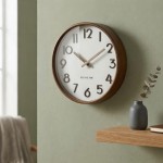 Veggklokke - Beyond Time Madera Mørkt Tre Hvit