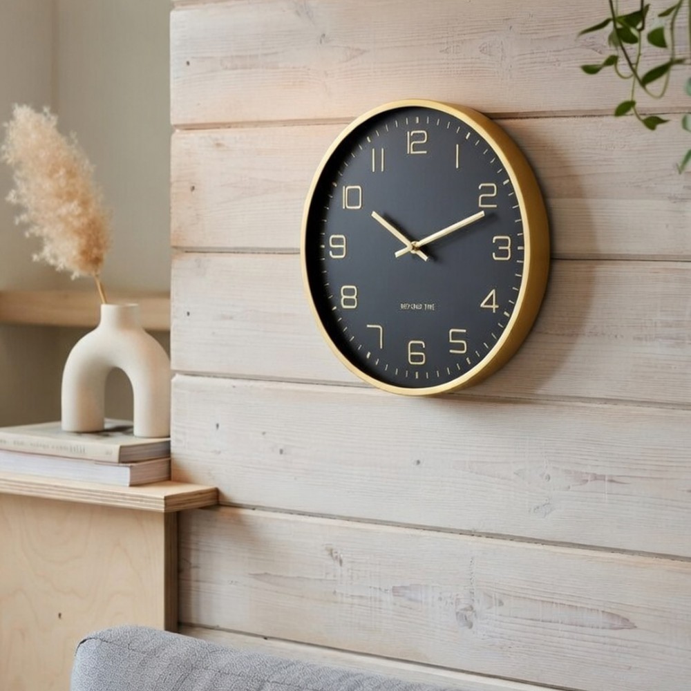 Veggklokke - Beyond Time Dorado Gull Svart