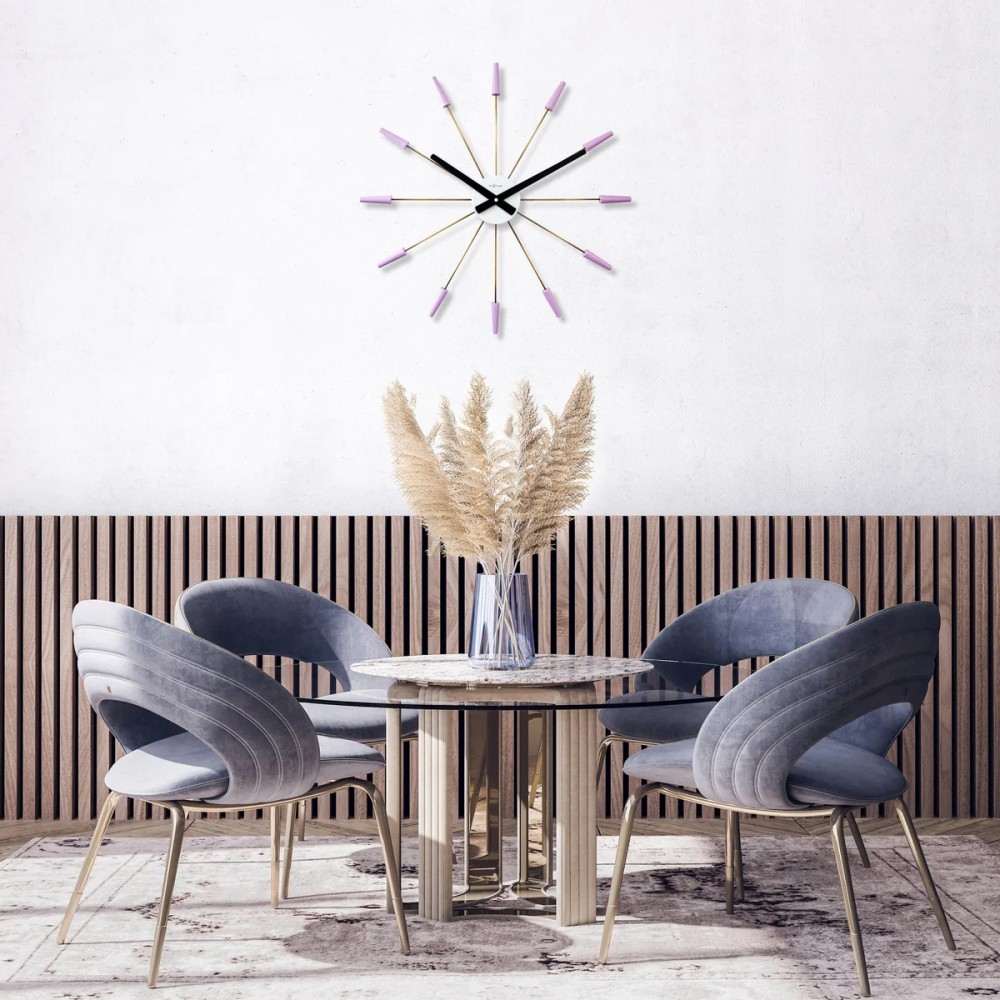 Veggklokke - NeXtime Plug Inn Lavendel