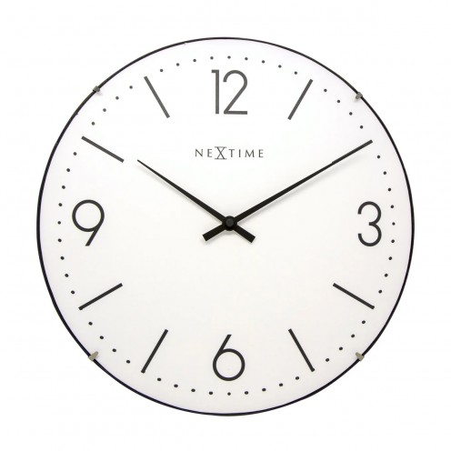 Veggklokke - NeXtime Basic Dome Hvit