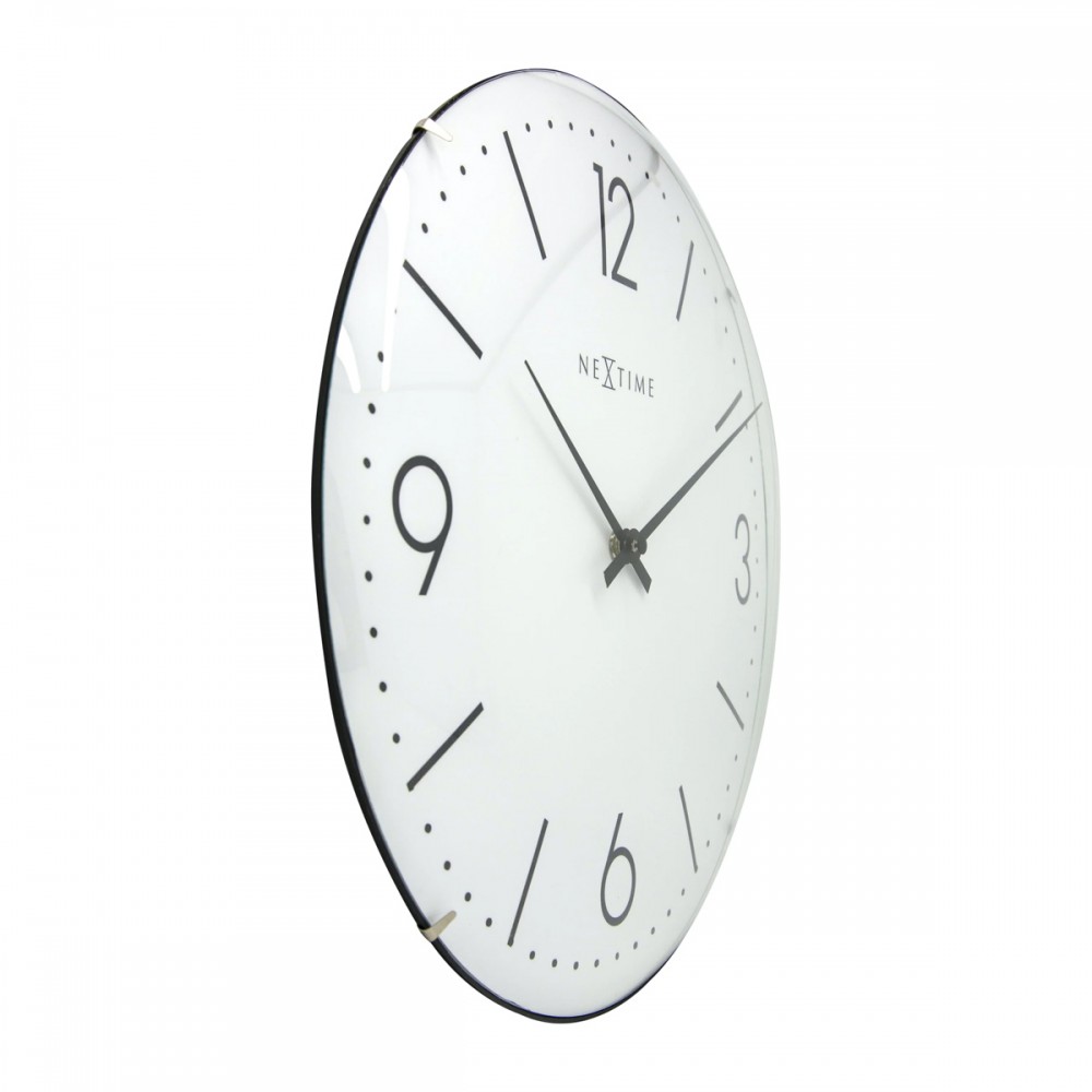 Veggklokke - NeXtime Basic Dome Hvit