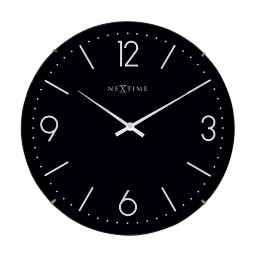 Veggklokke - NeXtime Basic Dome Svart