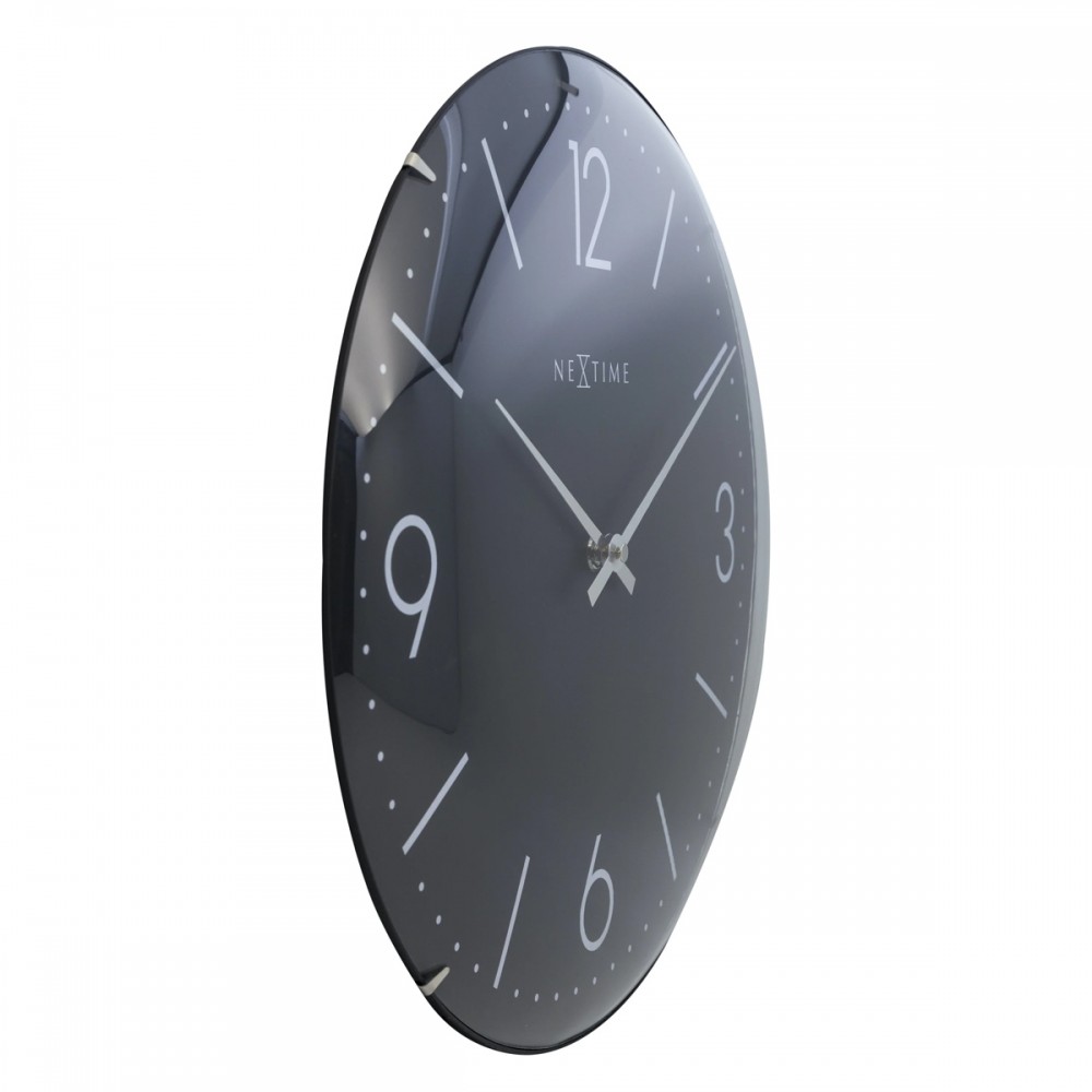 Veggklokke - NeXtime Basic Dome Svart