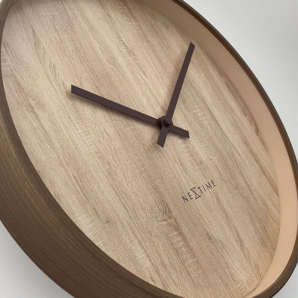 Veggklokke - NeXtime Oslo Lys Brun