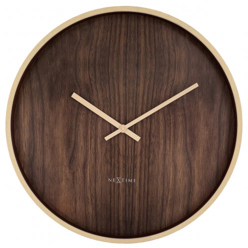 Veggklokke - NeXtime Oslo Large Brun