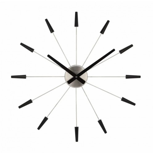 Veggklokke - NeXtime Plug Inn Svart 2610zw